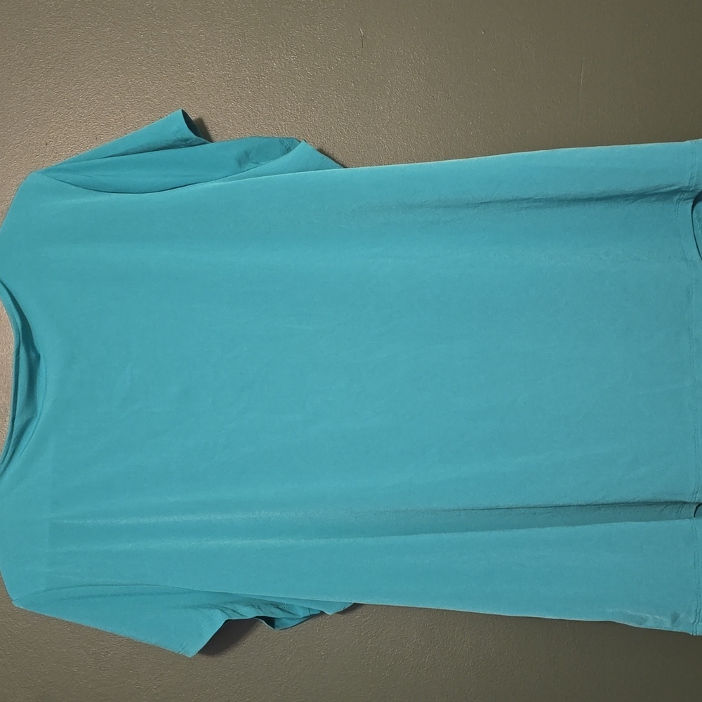 Lane Bryant Teal V-neck Blouse - Picture 4 of 5